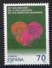 TIMBRE ESPAGNE NOUVEAU 1998 DROITS HUMAINS - COEUR - TRACES DACTILARES - Europese Instellingen