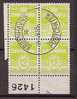 DENMARK - SERIE COURANTE - GRAVÉ - Yvert # 336B - Marginal Block Of 4   - VF USED - Used Stamps