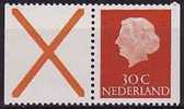 Nederland : 1972 PZB 11 Cominatie NVPH 63F Fosforescerend Papier (30 + Kruis) Postfris - Carnets Et Roulettes