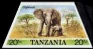 TANZANIA 1988, Elephant 20s. IMPERF.     [non Dentelé, Geschnitten,no Dentado,non Dentellato,ongetande] - Elefanti