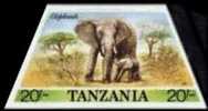 TANZANIA 1988, Elephant 20s. IMPERF.     [non Dentelé, Geschnitten,no Dentado,non Dentellato,ongetande] - Elefanten