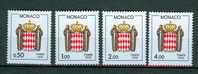 MONACO, 1986, N° 83** à 86** (Yvert Et Tellier) Ecusson Stylisé - Postage Due