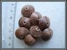 Lot De 5 Perles Rondelles En Palm Wood Environ 20x15mm - Perles