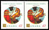 Canada (Scott No.1452i - Noël 1993 Christmas) (**) Paire /Pair - Oblitérés