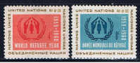 UNY+ UNO New York 1959 Mi 82-83** Weltflüchtlingsjahr - Unused Stamps