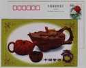 Yixing Pottery Tea Pot Culture,China 1999 Liaoning Advertising Pre-stamped Card - Porcelana