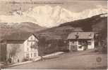 74  Combloux  -  La Route De Megeve Et Le Mont -blanc  (etat Moyen Carte Decollée ) - Combloux