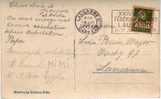 Vingt-quatrième Fête Fédérale De Chant, Lausanne 6-17 Juin 1928 / Verso: Interlaken - Affranchissements Mécaniques