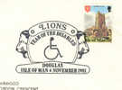 1981 Ile De Man  Handicap Lions Club Sur Lettre - Handicaps