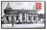 92 GENNEVILLIERS, L'Eglise, Animée, CPA Voyagé 1905, Ed VP -3- - Gennevilliers