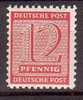 2772) SBZ Mi.Nr. 123X Postfrisch ** - Mint