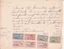 FISCAUX SUR DOCUMENT .NOTAIRE SAINT MALO 35.TAXE-PAYEMENT_IMPOT SUR LE REVENU - Storia Postale