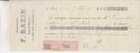 FISCAUX SUR DOCUMENT .IMPRIMERIE F.BAZIN SAINT MALO 35.TAXE-PAYEMENT - Covers & Documents