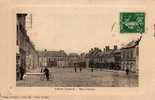 80- NESLE-Place D'Armes-Mairie- Animée-jeune Homme Et Sa Bicyclette- CPA 1913 - Nesle