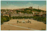 LYON - Place Bellecour Et Coteau De  Fourvière - Superbe CPA Colorisée De 1936 - Lyon 2