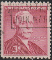 USA 1955 Scott 1072 Sello º Personajes Andrew W. Mellon (1855-1937), US Secretary Of The Treasury Michel 693 Yvert 608 - Usati