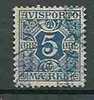 DENMARK - NEWSPAPER STAMPS - TIMBRES POUR JOURNAUX - 1907 - Yvert # 2  - VF USED - Colis Postaux