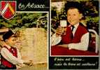 CPSM. EN ALSACE.. L'EAU EST BONNE... MAIS LA BIERE EST MEILLEURE !  DATEE 1977. - Filosofie