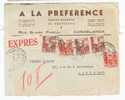 Lettre De Casablanca En Exprès De 1951 Pour Paris - Storia Postale
