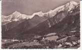 HAUTE SAVOIE . LES HOUCHES .  VUE GENERALE ET LA CHAINE DU MONT BLANC  ..SEMI - Les Houches