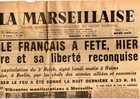 La MARSEILLAISE N°239 Capitulation Mardi 9 Mai 1945 - Obj. 'Souvenir De'