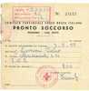 CROCE ROSSA IATALIANA -PRONTO SOCCORSO  BOLOGNA - RICEVUTA TRASPORTO  1958. - Croix-Rouge
