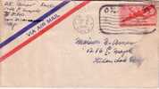US NAVY - ETATS UNIS-US NAVY -26-9-1945- RARE - 2c. 1941-1960 Cartas & Documentos