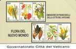 VATICAN 5000 LIRA  FLOWER FLOWERS  STAMPS ON CARD  MINT  READ DESCRIPTION !! - Vatican