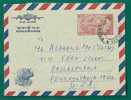 FAUNA - RHINOCEROS Printed On AIR MAIL INDIA AEROGRAMME Sent In 1970 From WEST GODAVARI To PENNSYLVANIA - Rhinozerosse