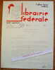 Lettre "Librairie Fédérale, Mons 1935" - 1900 – 1949