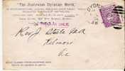 NSW015/  Cover,  One Penny-Frankatur, Briefdrucksache Nach Kilmore 1896  (Church Circular) - Cartas & Documentos