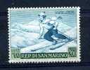 Saint Marin  -  Avion  -  1953  :  Yv  100  **  Ski - Poste Aérienne