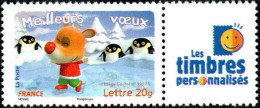 France Personnalisé N° 3989 A ** Voeux Emission De 2007 / Logo Les Timbres Perso... - Unused Stamps