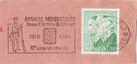 Monaco - Flamme Sur Fragment - 1986 - 10ème Anniversaire Annales Monégasque - Poststempel