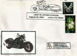 USA. "Lost In Lefors"  LEFORS - TEXAS  , Enveloppe 2006 - Motos