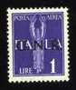 1944 - PA - 1 Lira Imperiale Sassone 121 - Stato * - C_ - Posta Aerea