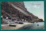 GIBRALTAR - VF 1912 POSTCARD CATALAN BAY With Clothing - Sent To USA - Pubs. A. BENZAQUEN, TANGER - Gibraltar