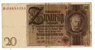 BILLET ALLEMAGNE - REPUBLIQUE DE WEIMAR - P.181 - 1929 - 20 MARK - 20 Mark