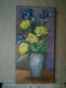 - VASE DE FLEURS . HUILE SUR TOILE SIGNEE - Oelbilder