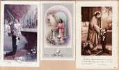 LOT 3 IMAGES PIEUSES SOUVENIR COMMUNION SOLENNELLE 8 JUIN 1947 Et 15 Juin 1958  /2411A - Comunioni