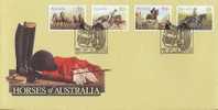 1986 Australia FDC   Horse-Racing Ippica  Concours Hippiques Horse-Show - Horses