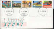 GRANDE-BRETAGNE FDC 1er JOUR SPORTS 1986 Y&T 1231 / 1235 - 1981-1990 Decimale Uitgaven