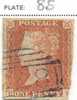 Ua379: Penny Red : Imperf. SG#8-12 : H__P   -  2 Margins : Plate  85 - Used Stamps
