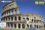 Télécarte ITALIE Reliée (30) Phonecard ITALY RELATED * Telefonkarte ITALIA Verbunden - Japan - ROMA Colosseum - Cultura