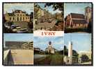 94 IVRY Sur SEINE, Multivues, Gare, Place, église, Lycée, Stade, Piscine, CPSM 10x15, Ed Leconte, Dos Vierge - Ivry Sur Seine