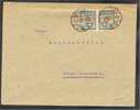 DANZIG, 50 MARK IN PAIR ON COVER 1922 TO FRANCE - Covers & Documents