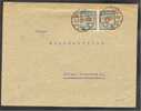 DANZIG, 50 MARK IN PAIR ON COVER 1922 TO FRANCE - Lettres & Documents