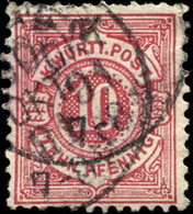 Pays :  20,61 (Allemagne: Wurtenberg (Royaume : Charles Ier (1864-1888)  Yvert Et Tellier N° :  46 (o) - Used