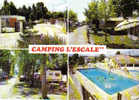 Carte Postale 17.  Meschers "L'escale" La Piscine Camping Route De Semussac Trés Beau Plan - Meschers