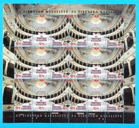 SIBENIK THEATRE  ( Croatian 18-stamp Sheet  MNH** ) - Theater Stage Théâtre Teatro Theatrum - Theatre